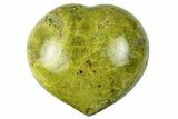 Polished Green Pistachio Opal Heart - Madagascar #249537-1
